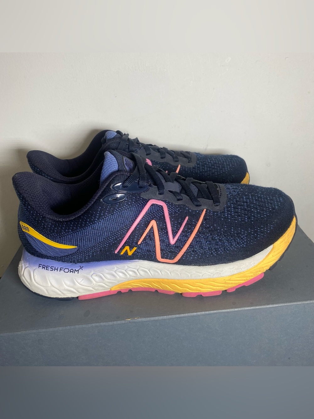 New Balance Women’s Fresh Foam 880v12 Blue Running Shoes Wide Width - Picture 4 of 7